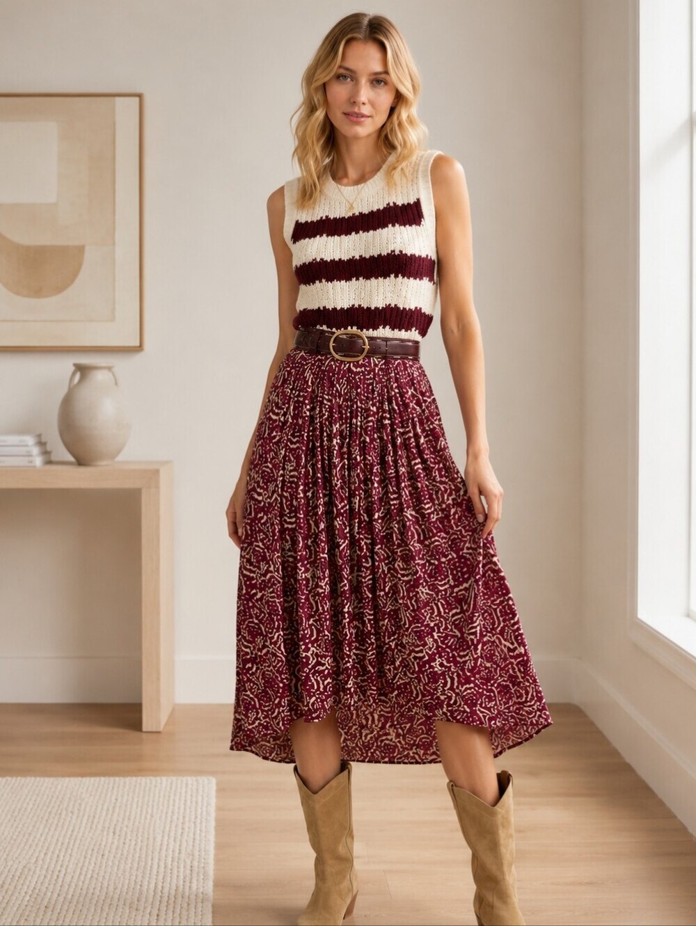 ba&sh NWT Jupe Lenny Raisin Skirt